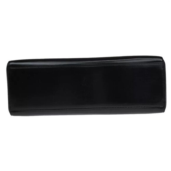 CHRISTIAN DIOR Lady Tote Hand Bag Patent Leather Black Silver Italy 12SH744 - Picture 5 of 16